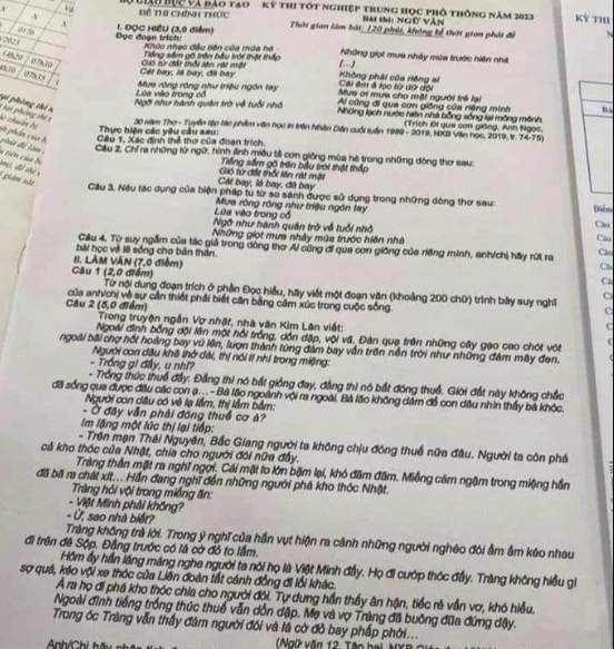 Sáng 28/6, cư dân mạng thích thú khi đề Văn tốt nghiệp THPT 2023 ra về Vợ nhặt. Sau khi đề thi Văn lộ diện, netizen bất ngờ réo tên Phương Mỹ Chi vì cô đã "tiên tri" nhờ MV Đẩy xe bò từ 7 ngày trước. Ảnh: Dân trí