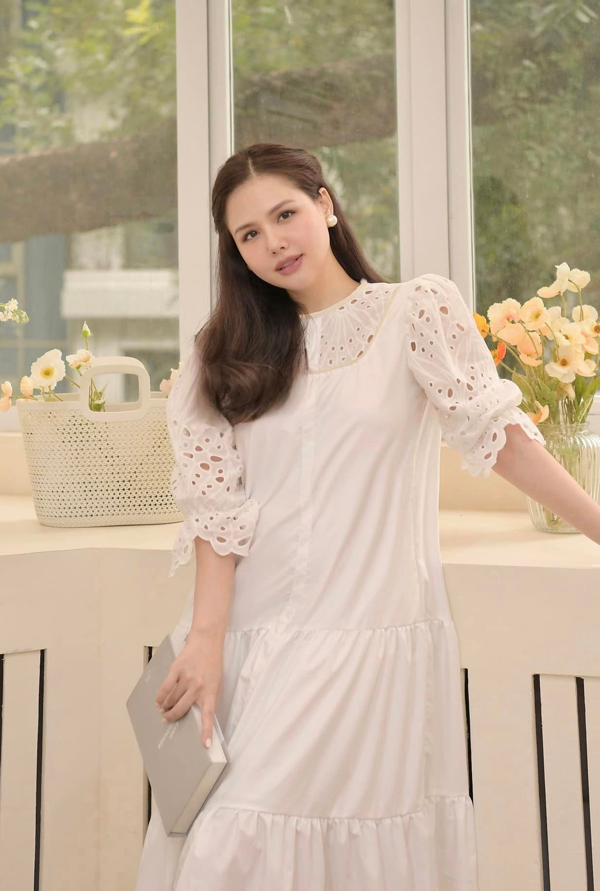 Dù đã là mẹ hai con, mới sinh cách đây không lâu nhưng có thể thấy Phanh Lee đang dần lấy lại vóc dáng.