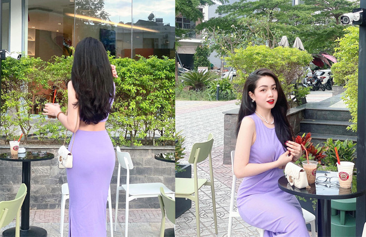 Trên trang cá nhân, cô thường xuyên đăng tải những hình ảnh diện trang phục gợi cảm, đặc biệt là váy/áo tôn vòng 1, khai thác vẻ đẹp hình thể tối đa.