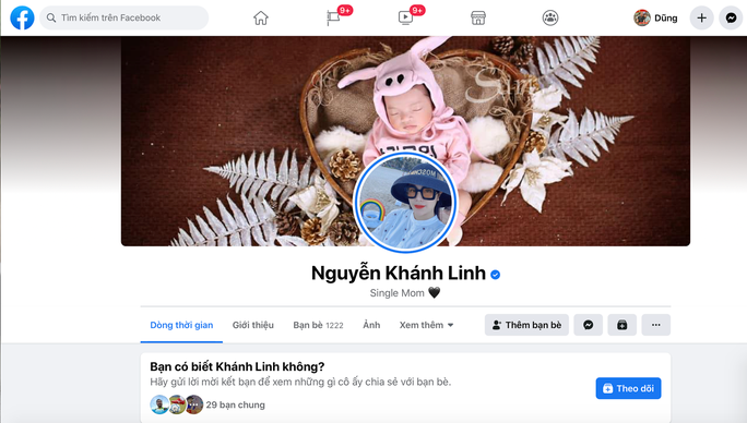 Trước đó, Khánh Linh không ít lần khiến người hâm mộ hoang mang từ các động thái trên tài khoản mạng xã hội. Đáng chú ý lần cô để trạng thái Single Mom (mẹ đơn thân) trên trang Facebook cá nhân, đồng thời xóa hàng loạt ảnh chụp cùng Tiến Dũng và con gái vào năm 2020. Ảnh: Người lao động