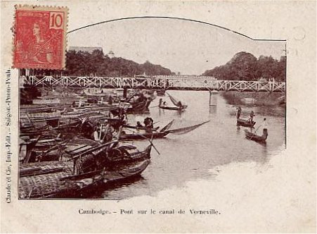 Kênh đào Verneville ở Phnom Penh.