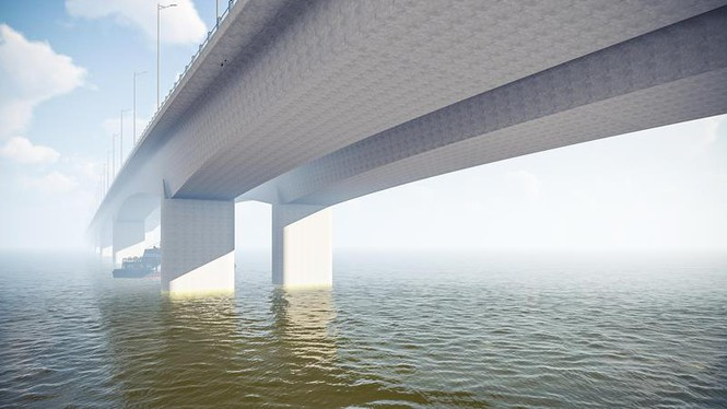 Dầm cầu được thiết kế dạng Super T bê tông cốt thép dự ứng lực, chiều dài 1.758m với sơ đồ nhịp (1x39+3x40)m +7x(5x40)m+ (4x40+1 x39)m. Cùng với trụ bê tông cốt thép khoan nhồi vĩnh cửu đã giúp cầu Vĩnh Tuy chịu được cấp độ động đất cấp 8. &gt;&gt;&gt; Mời bạn đọc xem thêm video: Con Vờ - Đặc sản sông Hồng