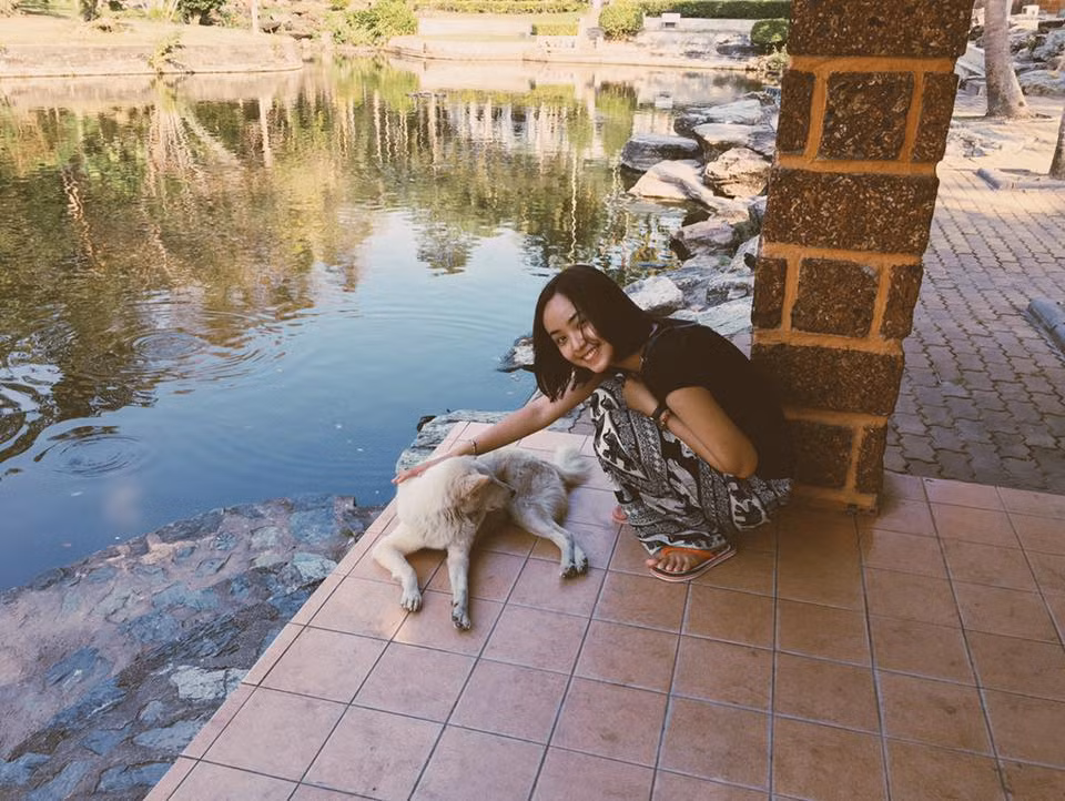 Bảo Trân vui vẻ cùng gia đình...