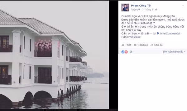 Sau khi clip sinh nhật của MC Công Tố được chia sẻ trên mạng xã hội, đã có hơn 10 nghìn lượt thích cùng những bình luận ngưỡng mộ. Nhiều bạn trẻ đồng loạt nhận xét Nhím Xù và Công Tố rất đẹp đôi, chẳng khác gì cặp đôi Thượng Ẩn.