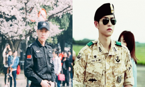 Với tốc độ lan truyền nhanh chóng mặt, ngay lập tức các bức ảnh của chàng soái ca bảo vệ được dân mạng đua nhau chia sẻ. Hưởng ứng theo cơn sốt của phim Hậu duệ mặt trời, nhiều fan nữ đã ghép ảnh và so sánh hot boy bảo vệ đẹp trai ngang ngửa nam diễn viên Song Jong Ki.