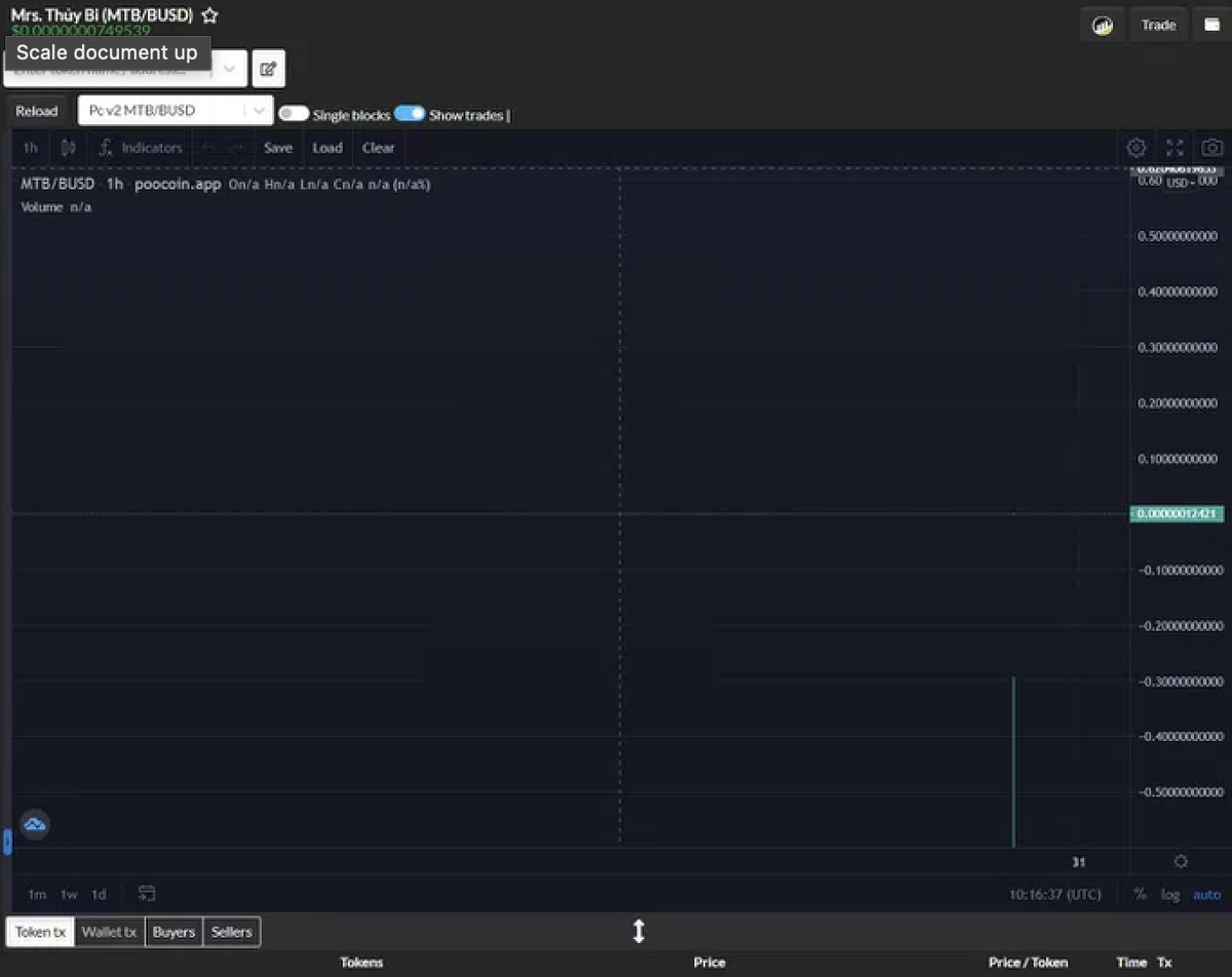 Xuất hiện tiền mã hóa mang tên 'Thủy Bi' sau vụ bạo lực học đường: Trên nền tảng giao dịch phi tập trung (sàn DEX) Poocoin xuất hiện token có tên Mrs. Thủy Bi (MTB). Đồng tiền số này được tạo ra để 'ăn theo' vụ việc được quan tâm gần đây. (Nguồn: Zingnews)