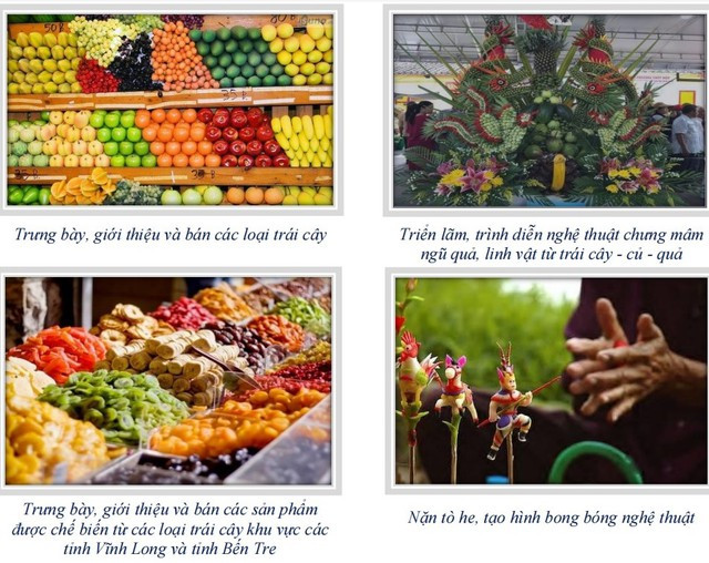 Tuần lễ trái cây “Trên bến, dưới thuyền”: Từ ngày 28/5 đến ngày 4/6/2022, Quận 8 tổ chức Tuần lễ trái cây “Trên bến, dưới thuyền” lần 1 năm 2022 tại tuyến đường Bến Bình Đông, Phường 13, Phường 14 với quy mô khoảng 180 gian hàng trưng bày mây tre lá, giới thiệu - kinh doanh sản phẩm trái cây Vĩnh Long, Bến Tre. (Nguồn: Chinhphu.vn)
