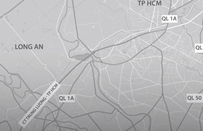 Vụ việc xảy ra tại cao tốc TP.HCM - Trung Lương đoạn qua thành phố Tân An, Long An. (Ảnh: Google Maps)