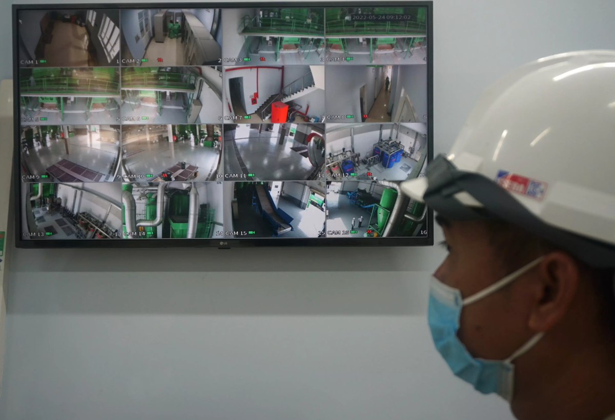 Hệ thống camera được lắp đặt truyền về phòng điều hành.