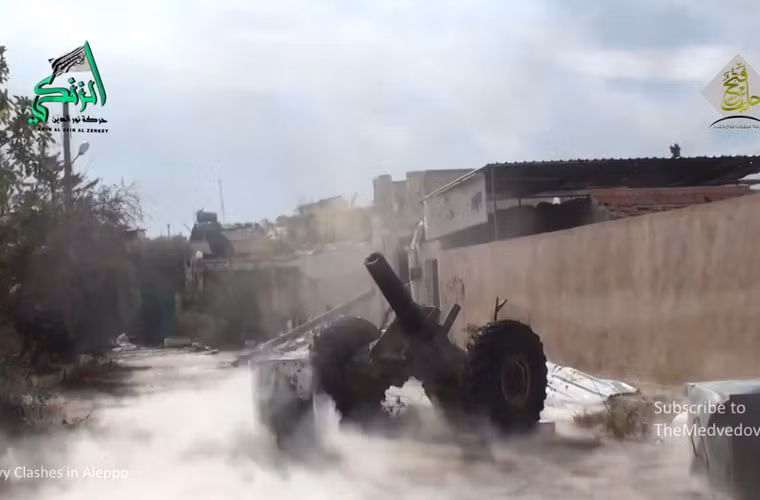 “Siêu pháo cối” của quân nổi dậy Syria khai hỏa làm rung chuyển cả một khu vực.