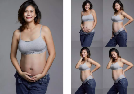 Mau Thuy bau 6 thang van tap yoga tu the kho