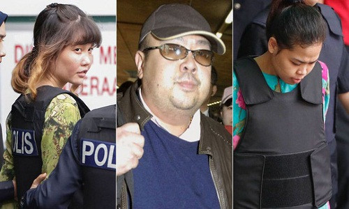Vụ án Đoàn Thị Hương bắt đầu vào ngày 13/2/2017 khi ông Kim Jong-nam, một người đàn ông mang hộ chiếu Triều Tiên tên Kim Chol, bị sát hại sân bay Kuala Lumpur, Malaysia. Nghi phạm ban đầu được xác định là hai người phụ nữ, trong đó có Đoàn Thị Hương (trái), 30 tuổi, người Việt Nam. Ảnh: AP.