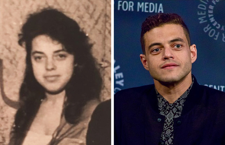 Cô gái trẻ trong bức ảnh bên trái được chụp vào thập niên 1960 này có thể nào là chị em sinh đôi của diễn viên Rami Malek?