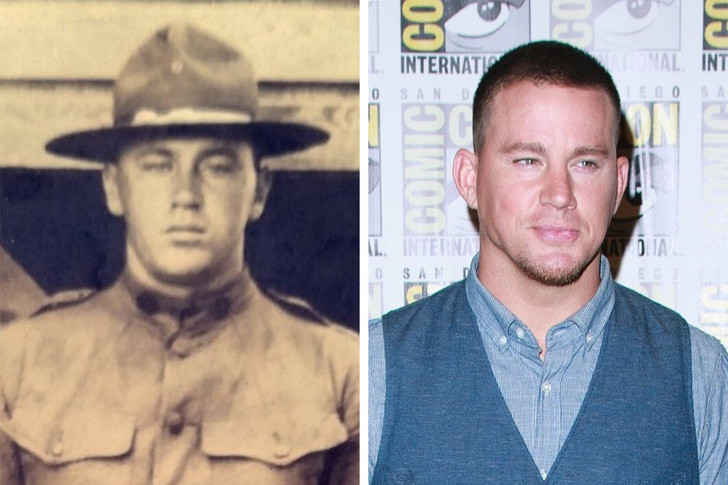 Bức ảnh giống nhau kỳ lạ này khiến nhiều người tự hỏi liệu diễn viên Channing Tatum đã từng tham gia cuộc Chiến tranh Thế giới thứ hai? Tuy nhiên, câu trả lời chắc chắn là không vì anh sinh năm 1980.
