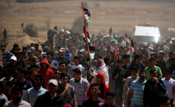 Đông đảo người dân Palestine tham gia cuộc tuần hành kỷ niệm 71 năm "Ngày Nakba".