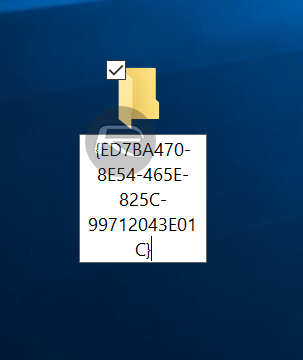 Bước 2 - Đặt tên cho thư mục theo cú pháp đặc biệt sau: GodMode.{ED7BA470-8E54-465E-825C-99712043E01C}. (Bạn có thể Copy &amp; Paste cho chính xác).
