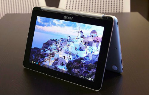  7. Asus Chromebook Flip giá 249 USD. Chỉ nặng 1,96 pounds (khoảng 0,89 kg), Asus Chromebook Flip thuộc loại mỏng và nhẹ nhất trong danh sách này. Với màn hình cảm ứng cỡ 10-inch, chủ nhân của máy có thể dễ dàng sử dụng ở chế độ laptop hay máy tính bảng. Không những thế thời lượng pin của máy kéo dài tới 9 giờ mỗi lần sạc. Ngoài ra máy còn có ứng dụng Google Now cho phép tìm kiếm bằng giọng nói.