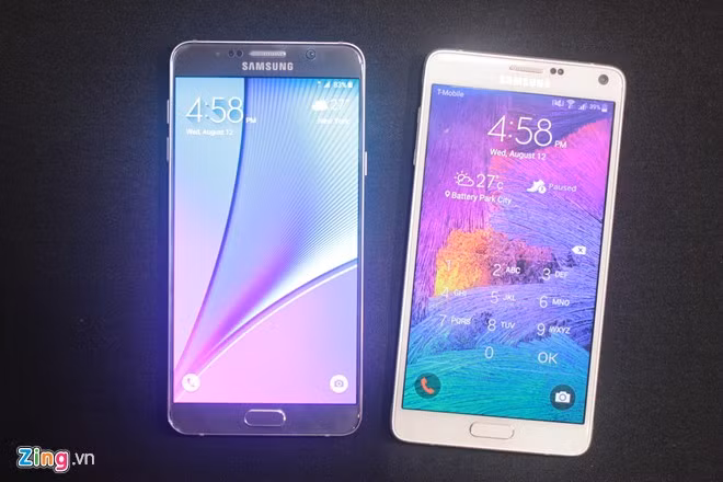 Samsung Galaxy Note 5 so dang Note 4, S6 Edge Plus va Note Edge