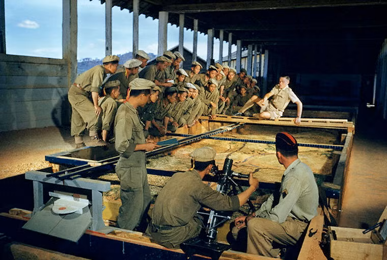 Các học viên trong một buổi học tại trường Võ bị Đà Lạt.