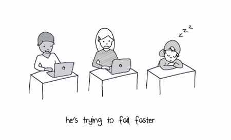 Đó là một cuộc đua: Cậu ấy đang cố để gục nhanh hơn.