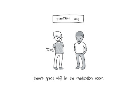 Ai có thời gian để thiền, nhất là khi ở đó có Wi-Fi cực nét?: Có Wi-Fi cực nét ở phòng thiền đấy!