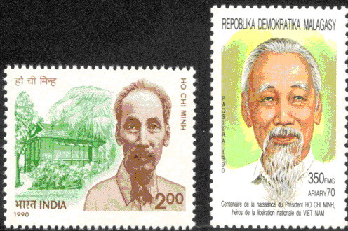 Năm 1990, nhân dịp kỷ niệm 100 năm ngày sinh Hồ Chủ tịch, Ấn Độ mà Madagascar đã phát hành hai mẫu tem thể hiện hình ảnh chân dung của Bác Hồ.
