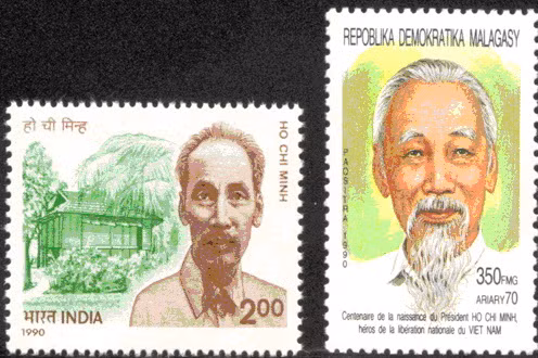 Năm 1990, nhân dịp kỷ niệm 100 năm ngày sinh Hồ Chủ tịch, Ấn Độ mà Madagascar đã phát hành hai mẫu tem thể hiện hình ảnh chân dung của Bác Hồ.