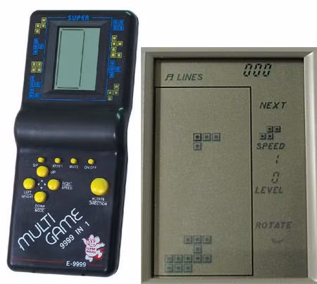 Máy điện tử Brick game đã thực sự tạo nên một cuộc cách mạng trong các phương tiện giải trí cầm tay từ những năm 1993 - 1994. Hiếm có cô cậu học sinh nào thời đó không bị “hút hồn” vào màn hình đen trắng của chiếc máy này trong nỗ lực chinh phục đỉnh cao của trò chơi “xếp gạch”. Các phiên bản về sau của Brick game còn có thể các trò khác như đấm bốc hay đua xe.