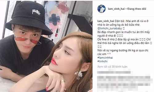 Lâm Vinh Hải nhắc nhở bạn gái không được bỏ bữa.