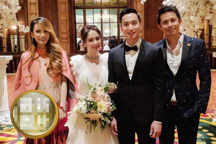 Chung Hân Đồng và Lại Hoằng Quốc đẹp đôi trong đám cưới.