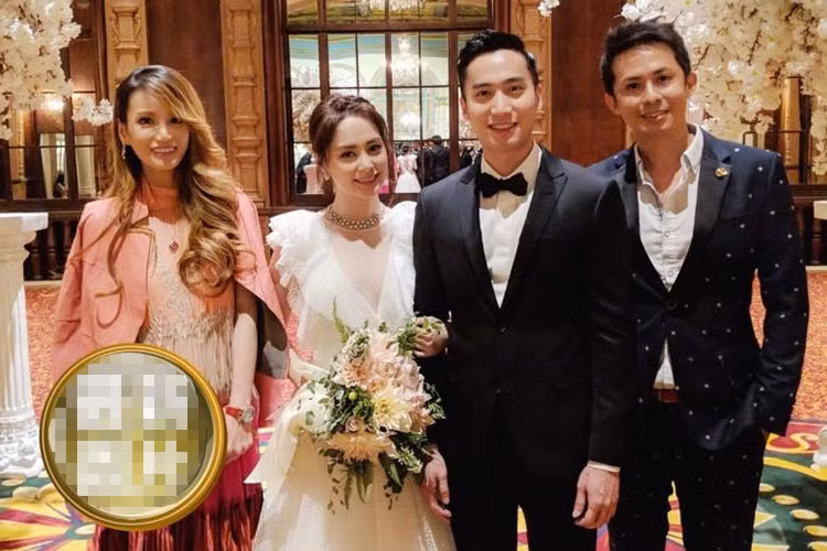 Chung Hân Đồng và Lại Hoằng Quốc đẹp đôi trong đám cưới.