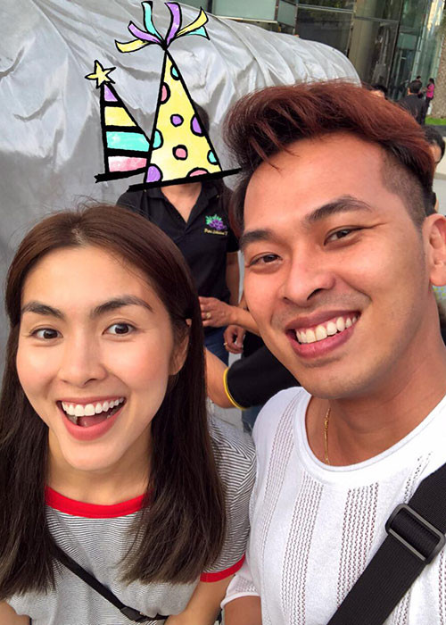 Hot Face sao Việt 24h: Hình ảnh Tăng Thanh Hà tươi rói ở Thái Lan được một người bạn chia sẻ.