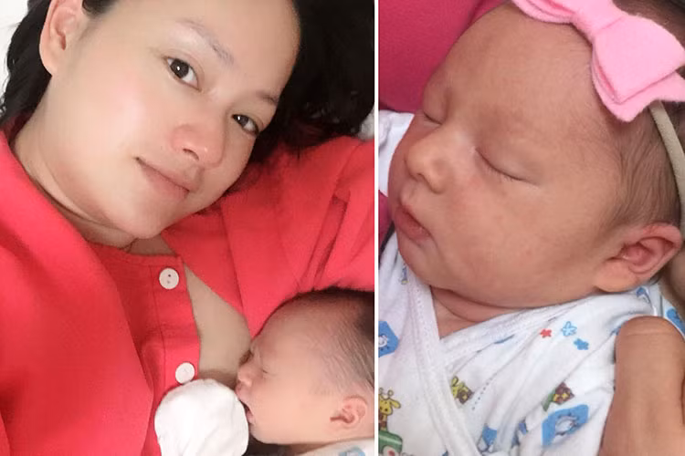  Hot Face sao Việt 24h: Sau 1 ngày sinh con gái, Lan Phương khoe ảnh cận mặt thiên thần nhỏ của mình. Con gái của Lan Phương được đặt tên là Lina Linh Duffy.