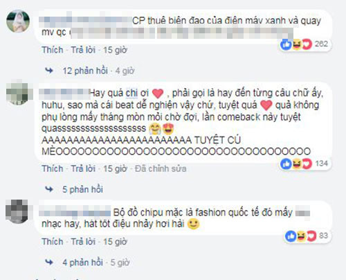 Phản ứng của fans về MV "Đóa hoa hồng".