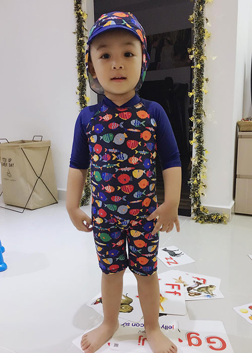 Con trai của cặp đôi sao Việt Huỳnh Đông - Ái Châu sắp tròn 3 tuổi.