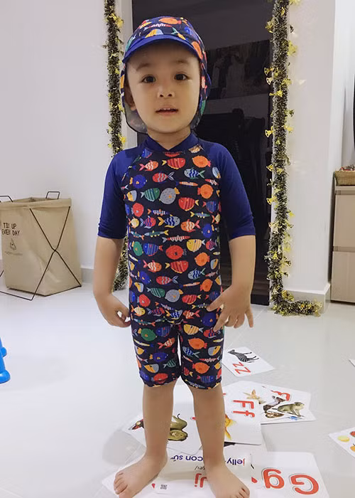 Con trai của cặp đôi sao Việt Huỳnh Đông - Ái Châu sắp tròn 3 tuổi.