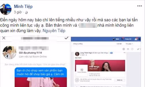 Minh Tiệp VTC bức xúc vì bị nhầm với Minh Tiệp bị tố bạo hành em vợ.