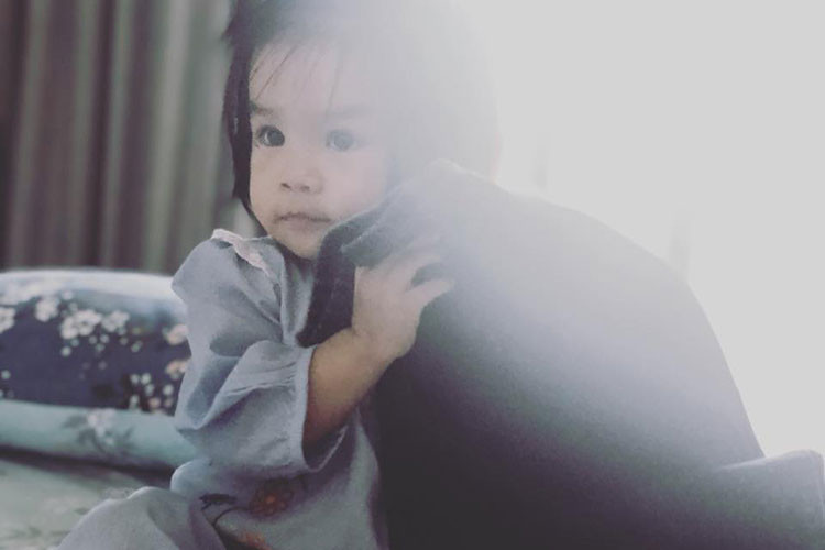 Ông bầu Quang Huy chia sẻ khoảnh khắc đáng yêu của con gái út.