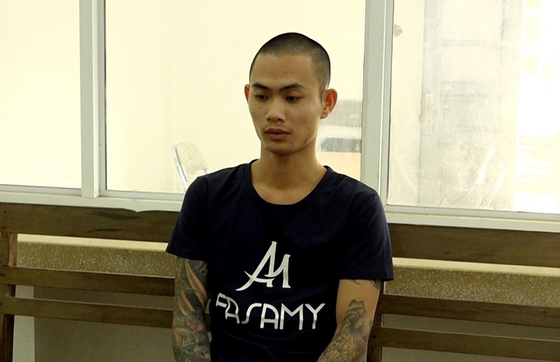 Đối tượng Vũ Thành Nam tại cơ quan Công an.