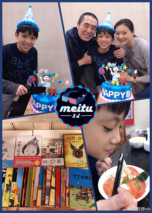 Nam đạo diễn lừng danh hạnh phúc bên bà xã và con trai thứ hai trong ngày sinh nhật.