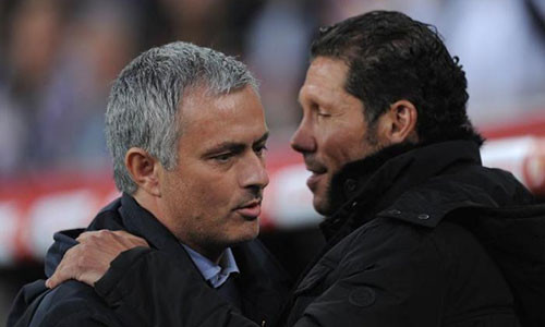 Mourinho và Simeone cùng về nhì tại những giải quốc nội. Ảnh: TalkSport.