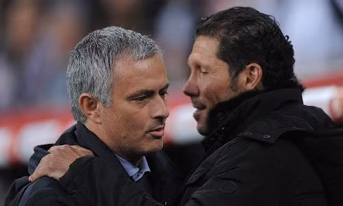 Mourinho và Simeone cùng về nhì tại những giải quốc nội. Ảnh: TalkSport.