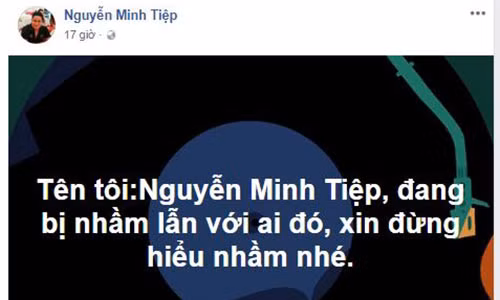 Diễn viên Minh Tiệp đính chính.