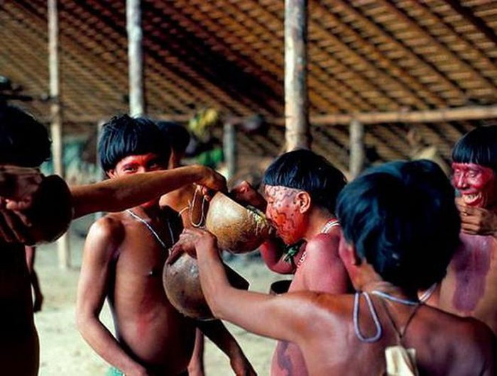 Bộ tộc Yanomami sống trong các rừng nhiệt đới Amazon ở vùng núi phía Bắc Brazil và miền Nam Venezuela duy trì tập tục mai táng đáng sợ đó là ăn tro cốt người chết.