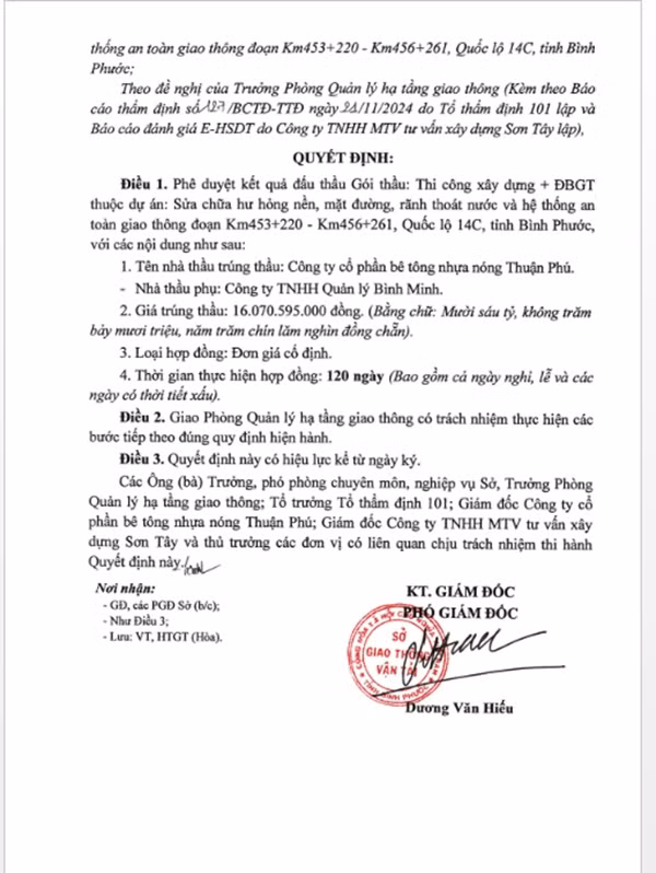 Bình Phước: Gói thầu sửa chữa tuyến ĐT.759B về tay ai? - Hình 2 Binh Phuoc: Goi thau sua chua tuyen DT.759B ve tay ai?-Hinh-2