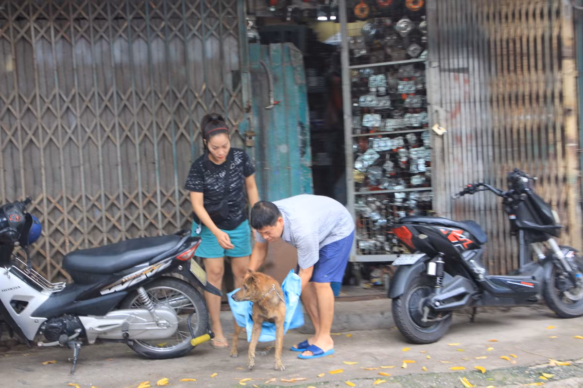 Việc không đeo khẩu trang và đưa thú nuôi ra đường chơi vẫn đang là thói quen của một số người dân thiếu ý thức.