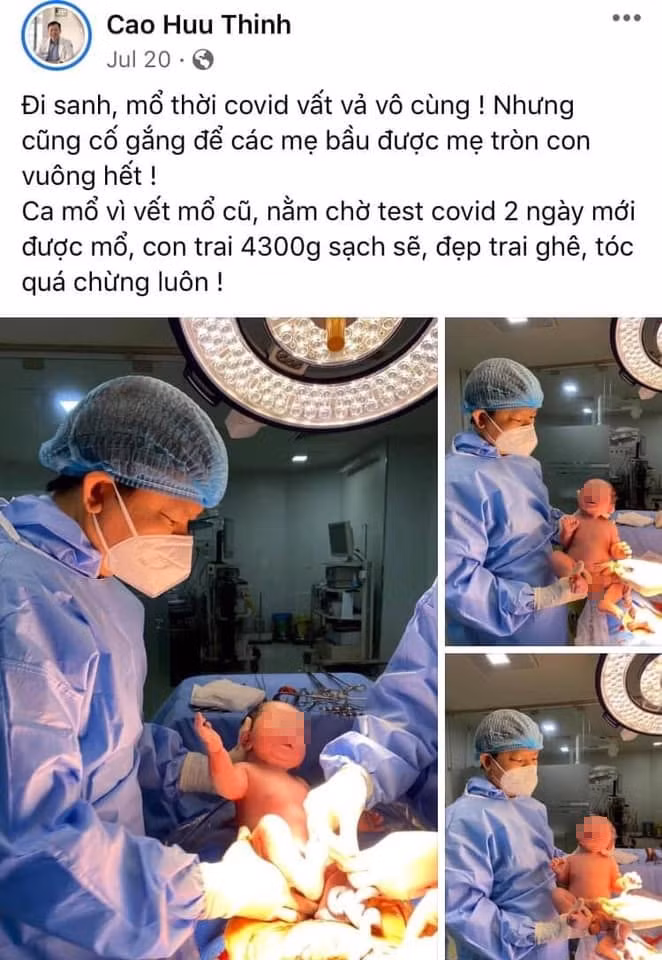 Đoạn chat và hình ảnh hai bé song sinh được chia sẻ.