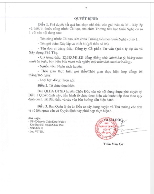 BR-VT: Nhà thầu nào trúng gói thầu cải tạo 3 trường tiểu học tại Châu Đức? - Hình 3 BR-VT: Nha thau nao trung goi thau cai tao 3 truong tieu hoc tai Chau Duc?-Hinh-3