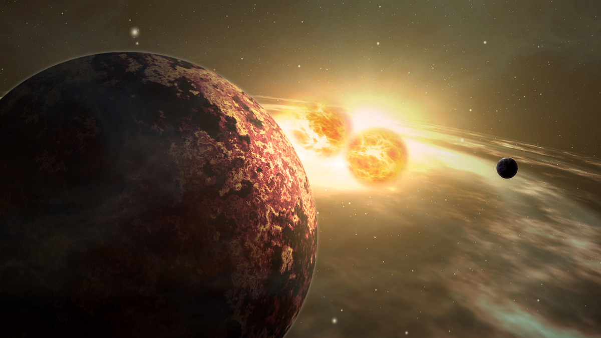 1. WASP-189b: Hành tinh này có nhiệt độ trung bình kiểu “địa ngục” là 2,386 độ C, với bầu trời kim loại và điều kiện khắc nghiệt.(Ảnh:Innovation News Network)