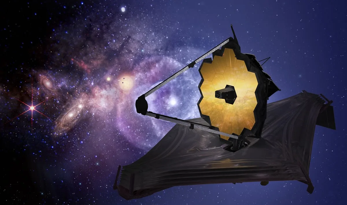 6. Kính viễn vọng không gian James Webb (2021): Kính viễn vọng không gian James Webb (JWST) được phóng vào tháng 12 năm 2021, đánh dấu một bước nhảy vọt trong khả năng quan sát vũ trụ. Với công nghệ tiên tiến và khả năng nhìn xa hơn, JWST hứa hẹn sẽ mang lại những khám phá mới về sự hình thành của các ngôi sao, hành tinh và thiên hà, cũng như nghiên cứu sâu hơn về các hành tinh ngoài hệ Mặt Trời. (Ảnh: NASA Science)